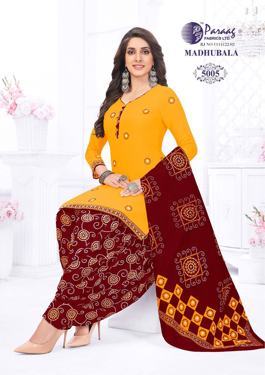 Paraag Madhubala Vol 5 Printed Cotton Dress Material Catalog
